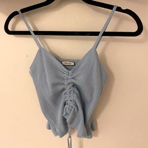 Blue crop top